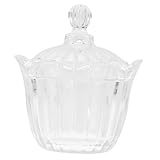 Porte-pieds en verre avec couvercle: il est fait de matériau en verre doux, qui est et pour une utilisation à long terme, bocal de rangement de bureau