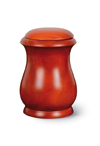 Urne funéraire en bois de mahogany massif au design épuré et finitions haut de gamme