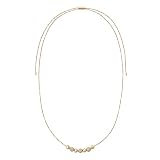 Michael Kors womens female Brilliance Gold Slider Pendant Necklace, 39"