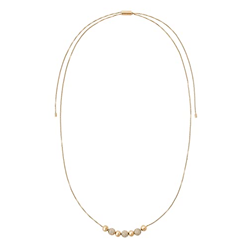 Michael Kors Womens Female Brilliance Gold Slider Pendant Necklace, 39" #TOP25