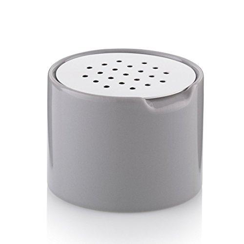 kela 11901 Fruchtfliegenfalle, Keramik, 6,5 cm, 8,5 Ø,Hellgrau, Fino