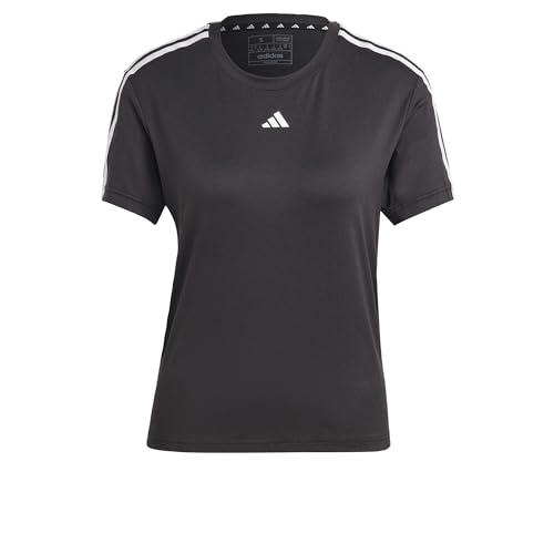 Adidas Mujer AEROREADY Train Essentials 3-Stripes tee, Black/White, S