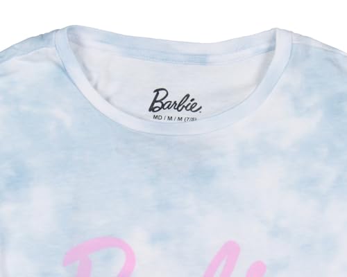Mattel Girl's Barbie Convertible Tie-Dye Kids Short Sleeve T-Shirt3