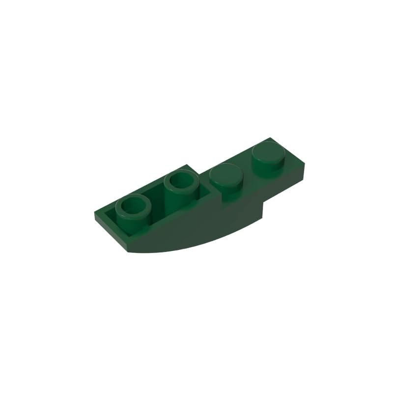 XYEIUGO 13547 Arched Brick Slope Curved 4x1 Inverted, Dark Green, 50 PCS — image 1