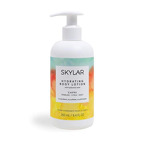 Capri Hydrating Body Lotion By Skylar - Lightweight, Non-greasy, Paraben-Free and Vegan Formula With Hyaluronic Acid and Natural Oils. - Citrus and Sweet Scent - 8.4 Fl Oz