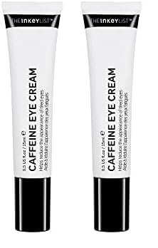 The INKEY List Caffeine Eye Cream hilft Augenringen und müden Augen 15 ml (Packung mit 2)