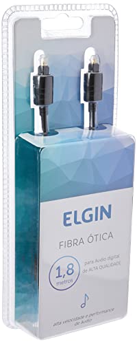 Cabo de Fibra Óptica para Audio Elgin Alta Definição 1,8 Metros