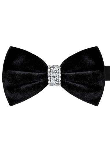 HISDERN Pre-Tied Velvet Bow Tie
