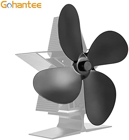gohantee Heat Powered Stove Fan Replacement Parts 4-Blade, Replacement Blades for Wood/Log Burner Stove Fans, Blades Substitution of Stove Fan, Only Fan Blade Replacement Parts