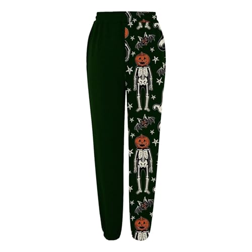 Girls Wide Leg Sweatpants Baggy Halloween Elastic Waist Pumpkin Print Pants Gym Athletic Cuffed Hem Running Joggers4