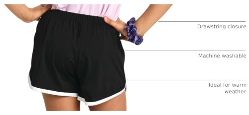 Image of Real Essentials 5 Pack: Girls' Dry-Fit Athletic Dolphin Shorts for Youth Kids Teens Running Gym Sports (Ages 4-16)