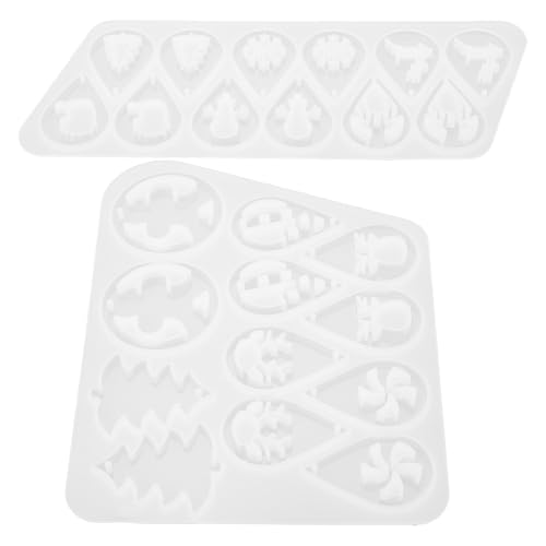 PLAFOPE Molde de Silicona para Hacer Adornos Colgantes y Joyería Set de 2 Piezas Material Seguro y Ecológico Reutilizable y Fácil de Limpiar Adecuado para Manualidades DIY