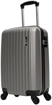 Mala de viagem bordo pequena 10kg Londres Swiss Move Prata