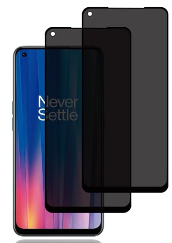 Protector Pantalla de Privacidad para OnePlus Nord CE 2 5G [2 Piezas], Cristal Vidrio Templado Antiespia, Dureza 9H, Anti-Rasguños, Sin Burbujas, Anti-Espía Protector Pantalla para OnePlus Nord CE 2
