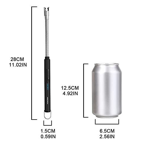 Arectech Lighter Candle Lighter Electric Lighter Rechargeable Lighter Usb Arc Lighter Plasma For Camping Candle Cooking Bbqs Fireworks Black #TOP4