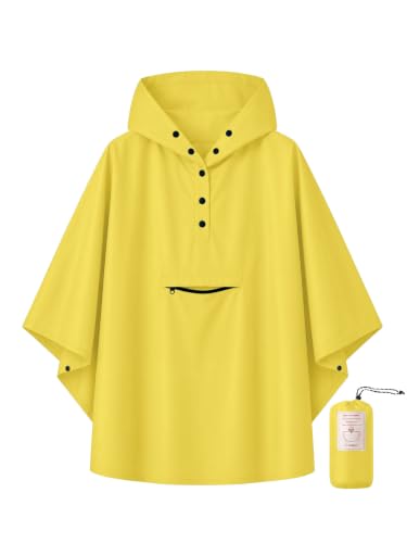 Image of SaphiRose Lightweight Kids Rain Poncho Jacket Waterproof Outwear Rain Coat