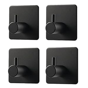 ArkiFACE Zelfklevende handdoekhaken, 4 stuks badjashaken haken wandhaken roestvrij staal badkamer en keuken…