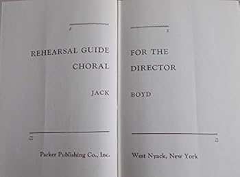 Hardcover Rehearsal guide for the choral director Book