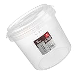 ibasenice 防虫防潮密封桶 米 穀物収納容器 透明デザインで中身確認可能 キッチン収納バケツ 多用途保存ケース 家用ルホルダー