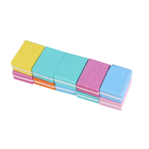 PLAFOPE 10 piezas Bloque Pulidor Uñas Esponja Pequeño Compacto Limas para Manicura Profesional Uñas Naturales Portátil