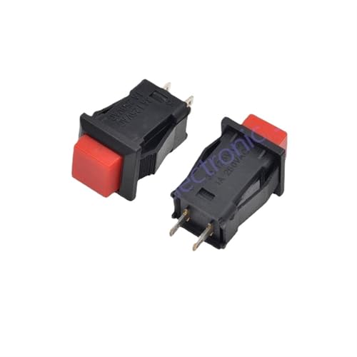 Interrupteur à bouton carré momentané DS-429 rouge 14mm pour montage électronique Lot de 10