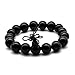 Zen Dear Unisex Natural Ebony Wood Buddhist Prayer Bead Necklace Bracelet Tibetan Prayer Mala Beaded Black (12mm 17beads)