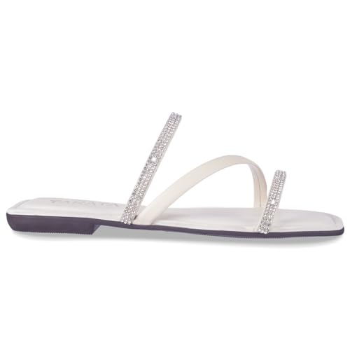 Sandália Rasteira Rasteirinha Percata Feminina A716 (OffWhite, BR, Adulto, Numérico, M, 39)