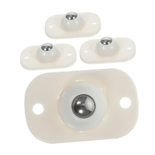 Gogogmee 4 Pcs Self Adhesive Appliance Slider Wheels Silent Swivel Casters Steel Rollers for Kitchen Furniture Mobility Low Profile Load Capacity