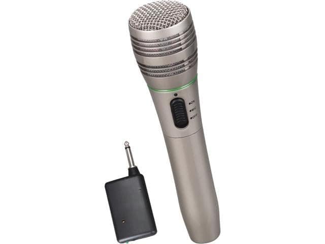 Image of kh Wireless Microphone or Wired Mic Both Options, Handheld Dynamic Mic System Set with Receiver, 6.35mm(1 /4'') Plug, for Karaoke, Voice Amplifier, PA System, Singing Machine