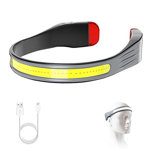 Pluralla LED Headlamp, Rechargeable Headlamps with 230° Wide Beam Lightweight ...