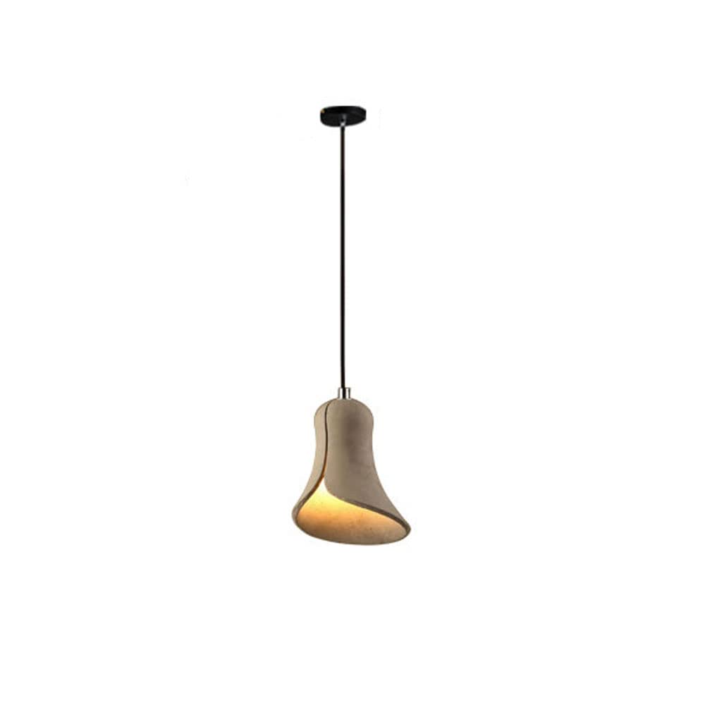 Lampe suspension ciment E27 lustre gris moderne 1 tête pour bar et café