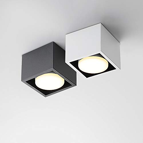 Plafonnier Porche et Balcon Moderne | Spot LED Carré Intensité Réglable pour Allée
