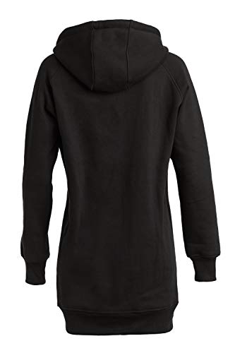 Lange, kuschelige Hoodie-Jacke J006 mit 2-Wege-Zipper