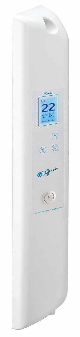 Farho Radiador Electrico Eco Green 330W (3) · Emisor Térmico con Termostato Digital Programable 24/7 · Radiadores Electricos Bajo Consumo para estancias de hasta 6 m² · 20 AÑOS DE GARANTÍA