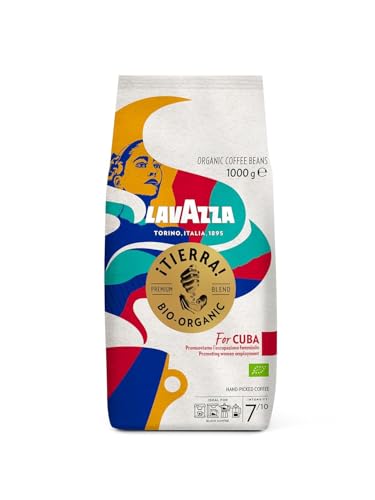 Lavazza, Tierra for Cuba, Bio-Kaffeebohnen, Ideal für Espressomaschinen, mit Aromen von Schokolade...