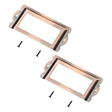 Aicosineg 15pcs 3.35"x1.65"(LxW) Metal Label Frame Tag Label Holders Hardware for Cabinet Card Furni