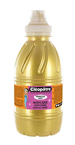CLEOPATRE - Peinture Acrylique Princess Merit- couleur Or - Flacon 500ml