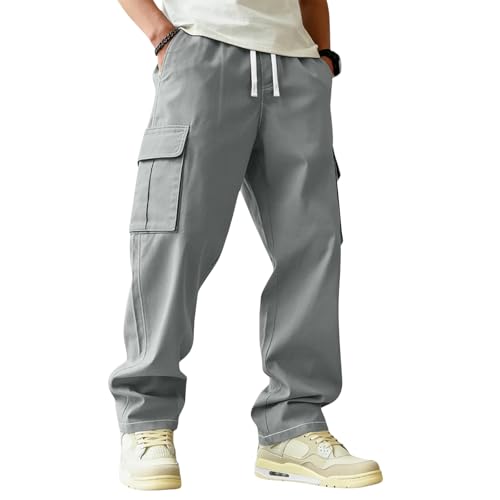 MOKBAY Pantalon Cargo, Trekking D'été Tactique Peche Décontracté Chasse Slim Treillis de Travail Homme, Ete Cargo Militaire Bucheron Pantalon de Pluie...