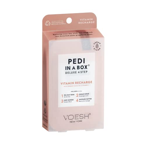 Soin des pieds Pedi In A Box - Vitamin C Vivifiante - Voesh New York - Sélection Perron Rigot - Rituel SPA Professionnel à domicile - Des pieds tout doux -...
