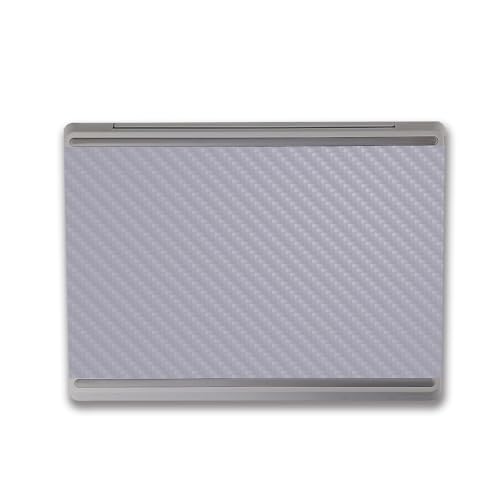 Image of MightySkins Carbon Fiber Skin Compatible with Microsoft Surface Laptop Go 3 (2023) Full Wrap Kit - Solid Gray | Protective, Durable Textured Carbon Fiber Finish | Made in The USA