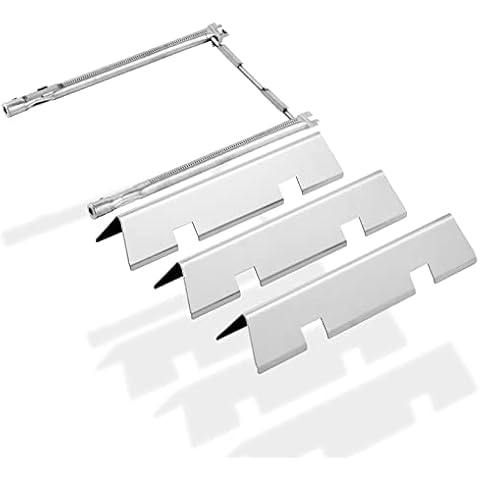 Charbrofire Spirit and Spirit II 200 Series 7635 Flavorizer Bars and 69785 Burner Replacement Parts for Weber Spirit E-210 E-220 S-210 S-220 Spirit ii E-210 Tube Burner Kit 6 Cover