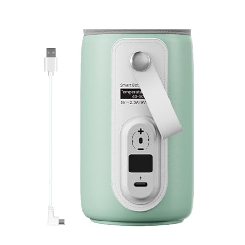 ミルクウォーマー 6段階調整可能(40〜50℃)哺乳瓶ウォーマー ボトルウォーマー ポータブルボトルウォーマー 哺乳瓶カバー ミルク保温器 加熱 保温 ボトルウォーマー ミルクウォーマー 哺乳瓶カバー ミルク保温器 操作簡単 保温哺乳びんポーチ 軽量