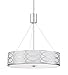 Kira Home Sienna 18" 3-Light Metal Drum Chandelier + Glass Diffuser, Chrome Finish