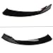 NEESPOC Front Bumper Lip Splitter Spoiler Fit for Mercedes C-Class C43/ C300/ C400/ C450/ W205 2015-2018 (Sport Models Only), Gloss Black 3pcs Air Chin Body Kit Exterior Accessories