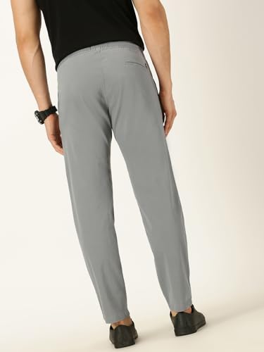 Image of Thomas Scott Men's | Solid | Light Weight | Breathable Fabric | Elasticated Waist | Mid Rise | Regular Fit | Cotton Blend | Drawstring | Chino Trouser | Pants