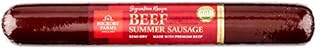 Hickory Farms Party-Size Signature Beef Summer Sausage, 26 ounces | Great for Snacking, Entertaining, Charcuterie, Ready to Eat, High Protein, Low Carb, Keto, Gluten Free, 100% Beef