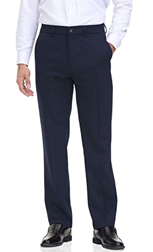 Image of Soojun Men's Classic Fit Flex Waist Flat Front Dress Pant