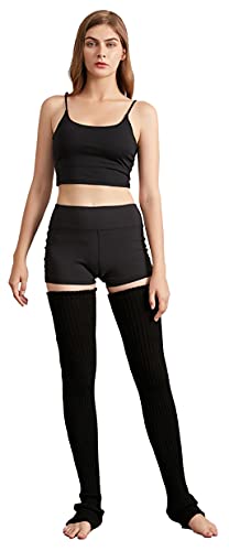 Henwarry 27 Or 34 Inch Length Leg Warmers Knit Over The Knee Extra Long Winter Soft Thick Thigh High Footless Socks For Women (27 Inch, A01-Black) #TOP2
