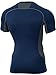 TSLA Men's UPF 50+ Quick Dry Short Sleeve Compression Shirts, Athletic Workout Shirt, Water Sports Rash Guard, Mesh Short Sleeve Navy & Charcoal, Large