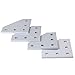 Boeray 4pcs 5-Hole 90 Degree L Shape Outside Joining Plate for 2020 Series Aluminum Profile, Joint Bracket Plate
